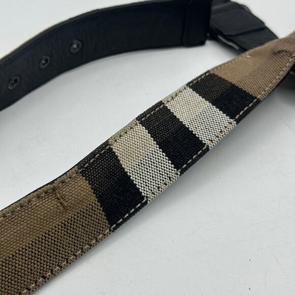 BURBERRY Canvas Nova Check Belt Sz 44 / 110 - Picture 6 of 8